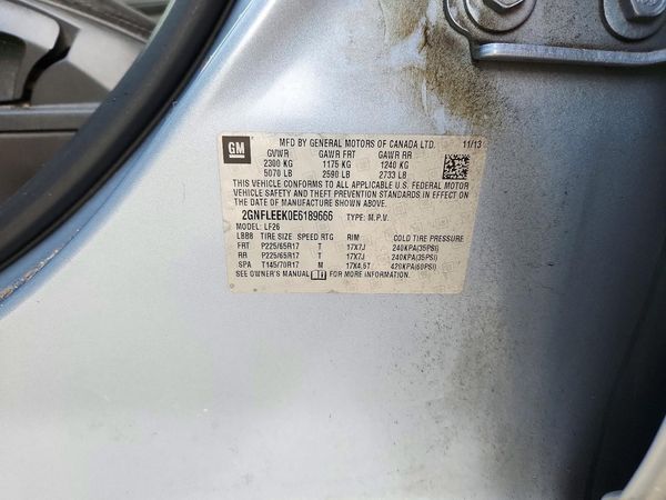 2014 CHEVROLET EQUINOX LS — VINS