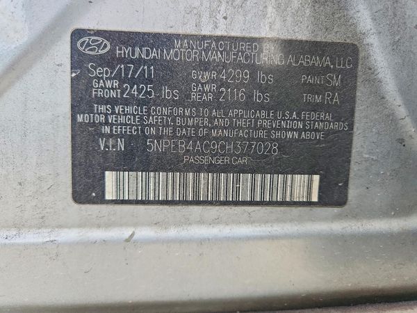 2012 HYUNDAI SONATA Middle-low level