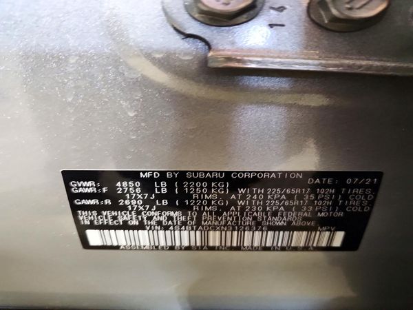 2022 SUBARU OUTBACK Premium — VINS