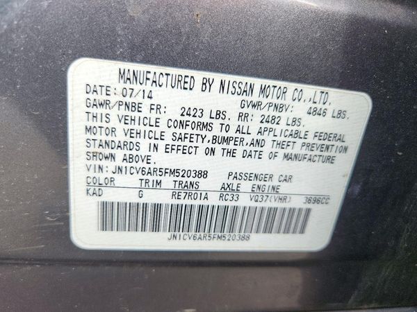 2015 INFINITI Q40 — VINS