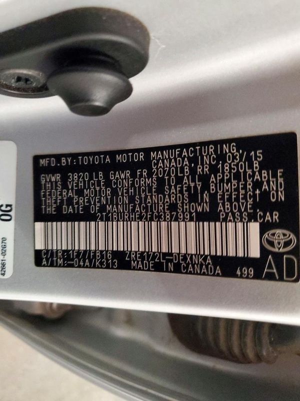 2015 TOYOTA COROLLA