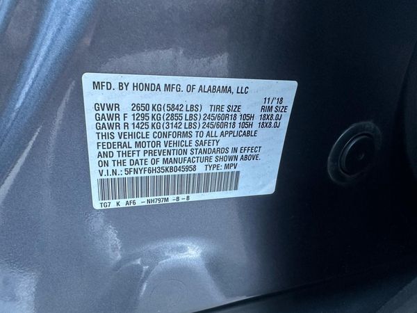 2019 HONDA PILOT