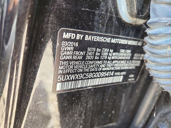 2016 BMW X3 xDrive28i — VINS