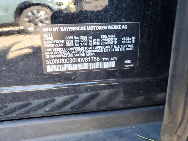 2017 BMW X5 xDrive35i — VINS