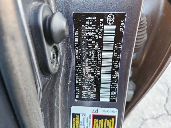 2014 TOYOTA CAMRY — VINS