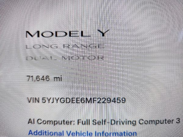 2021 TESLA MODEL Y — ODOM