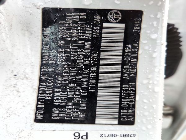 2016 TOYOTA CAMRY SOLA Hybrid — VINS