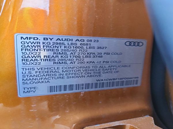 2023 AUDI SQ8 quattro Prestige — VINS
