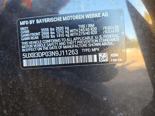 2022 BMW X3 M40i — VINS