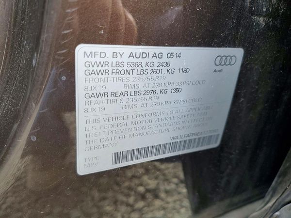 2014 AUDI Q5 Premium Plus — VINS