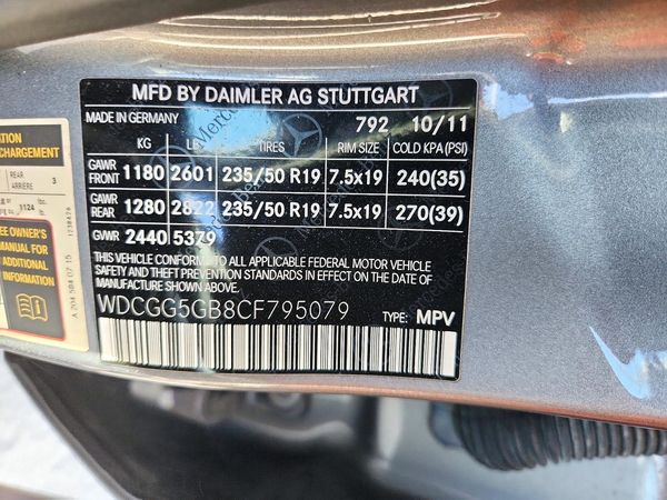 2012 MERCEDES-BENZ GLK GLK350 — VINS