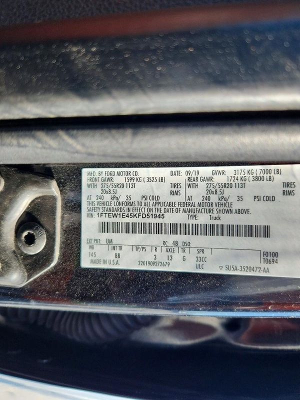 2019 FORD F150