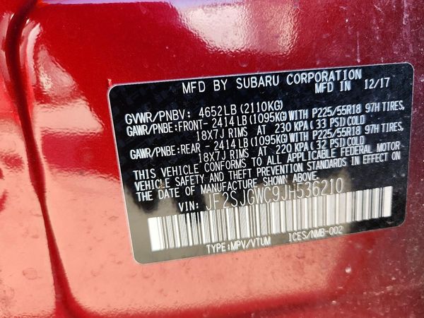 2018 SUBARU FORESTER Touring+ES+Navi(H/K)+AP — VINS