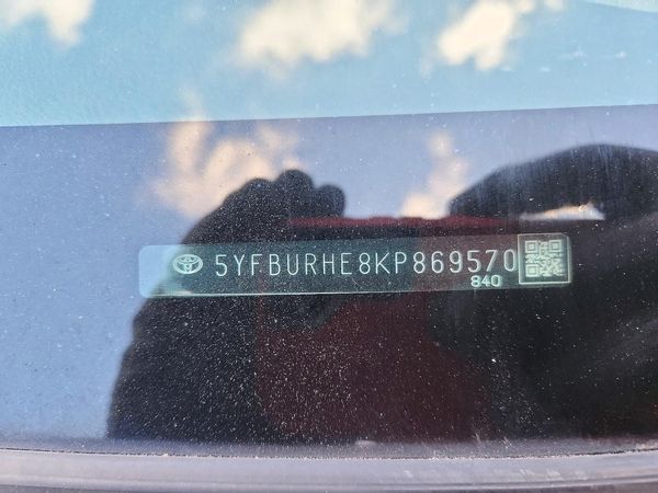 2019 TOYOTA COROLLA L/LE/SE/XLE/XSE — VINS