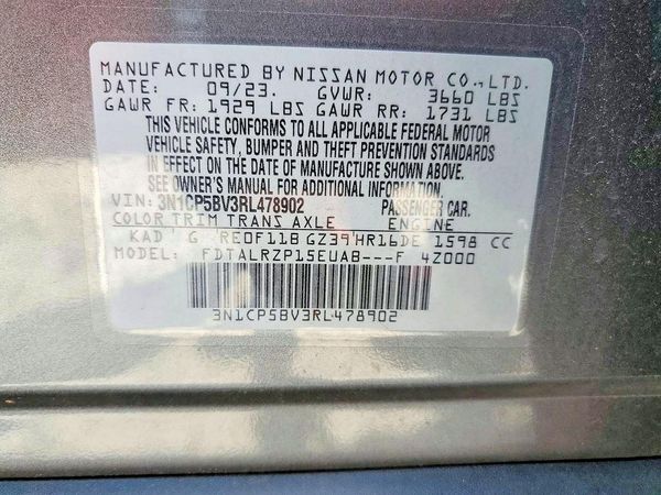 2024 NISSAN KICKS S — VINS