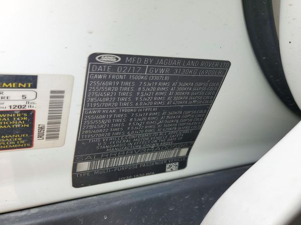2017 LAND ROVER DISCOVERY HSE — VINS