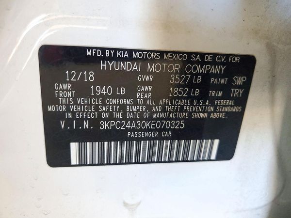 2019 HYUNDAI ACCENT SE and SEL — VINS