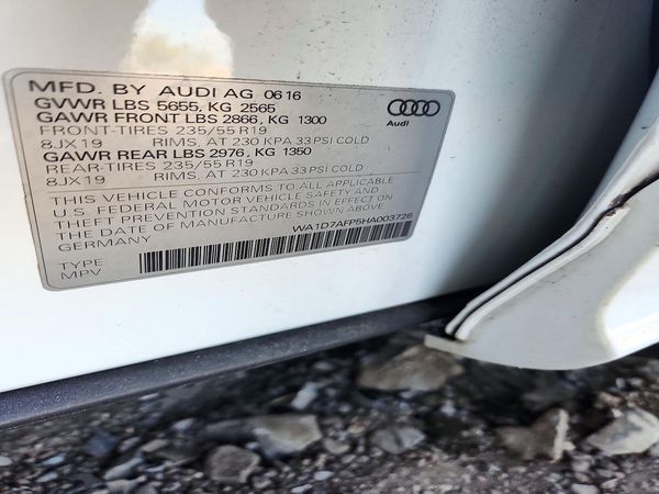 2017 AUDI Q5 — VINS