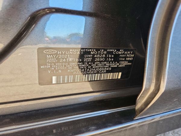 2022 GENESIS G70 2.0T, 2.0T Prestige — VINS