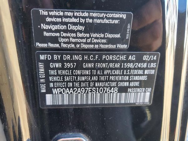 2014 PORSCHE 911 — VINS