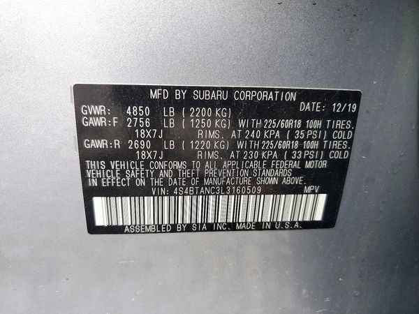 2020 SUBARU OUTBACK Limited+M/R+NAVI(HK) — VINS