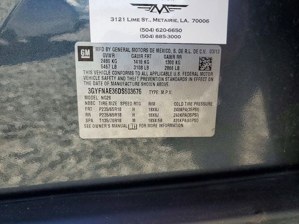 2013 CADILLAC SRX Base — VINS