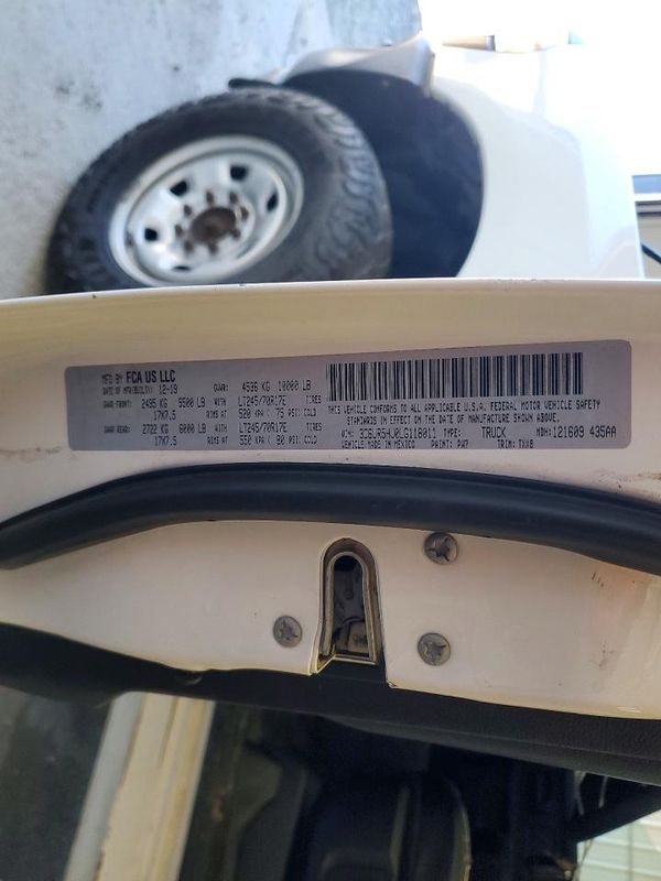 2020 RAM 2500 Tradesman — VINS