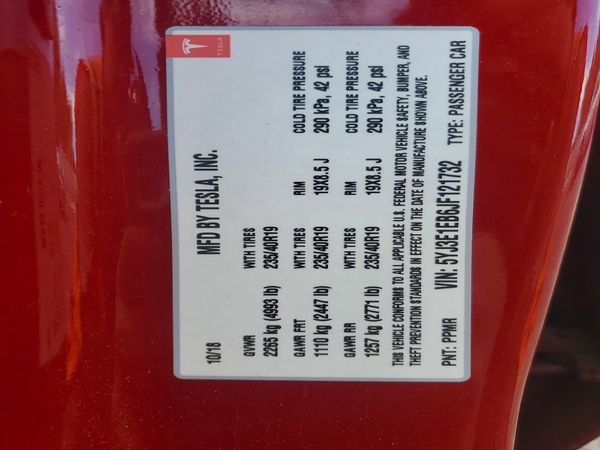 2018 TESLA MODEL 3 — VINS