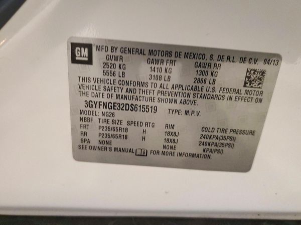2013 CADILLAC SRX Luxury — VINS
