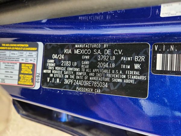 2024 KIA FORTE LX, LXS — VINS