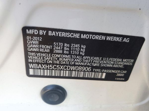 2012 BMW 528 — VINS