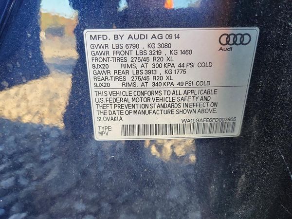 2015 AUDI Q7 Premium Plus — VINS