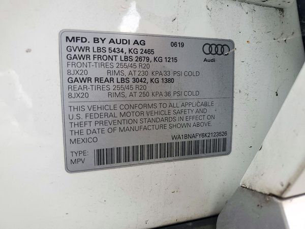 2019 AUDI Q5 quattro Premium Plus — VINS