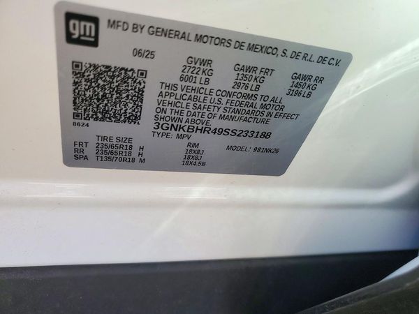 2025 CHEVROLET BLAZER 2LT — VINS