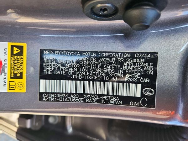 2014 LEXUS ES 350 — VINS