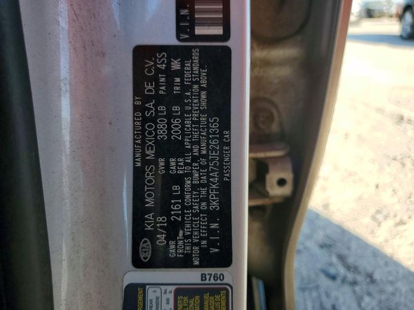 2018 KIA FORTE LX Base — VINS