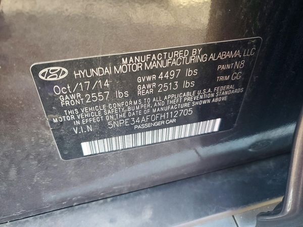 2015 HYUNDAI SONATA — VINS