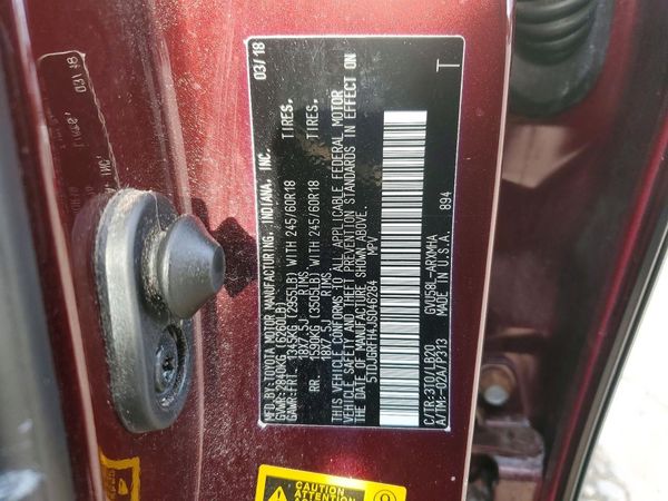 2018 TOYOTA HIGHLANDER XLE Hybrid — VINS