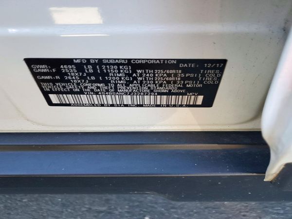 2018 SUBARU OUTBACK Limited+M/R+ES+NAVI — VINS