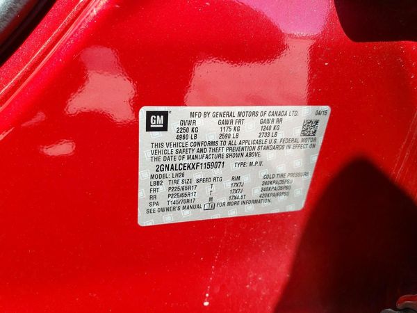 2015 CHEVROLET EQUINOX 2LT — VINS