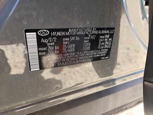 2023 HYUNDAI SANTA FE SEL — VINS