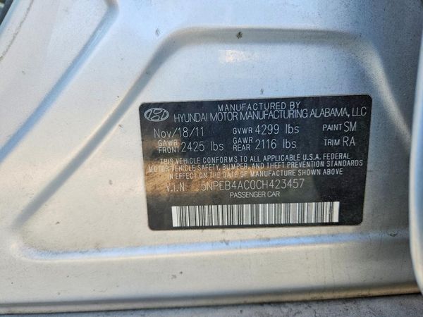2012 HYUNDAI SONATA