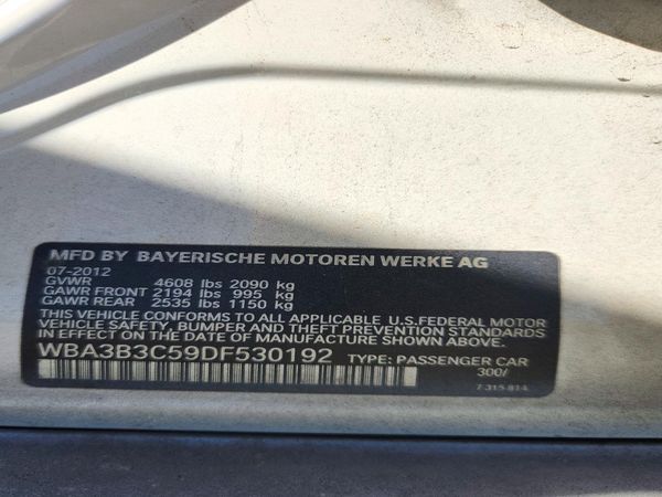 2013 BMW 328 xDrive — VINS