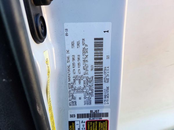 2019 TOYOTA TUNDRA SR5 Grade — VINS