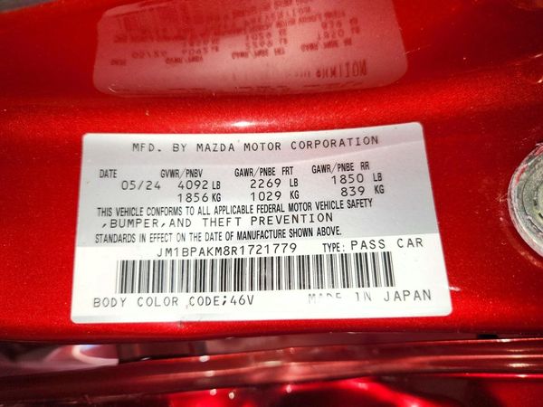 2024 MAZDA 3 Select Sport Package — VINS