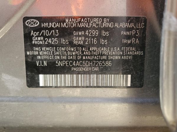 2013 HYUNDAI SONATA