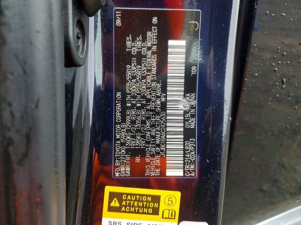 2012 LEXUS RX 450h — VINS