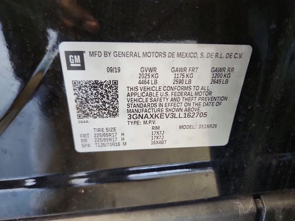 2020 CHEVROLET EQUINOX LT (1LT) — VINS