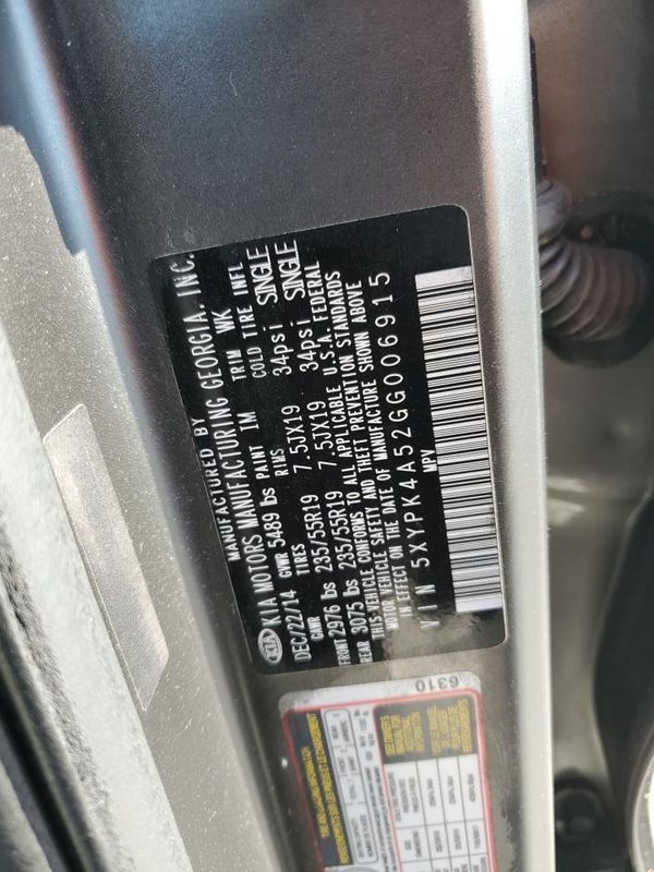 2016 KIA SORENTO SX / SX Limited