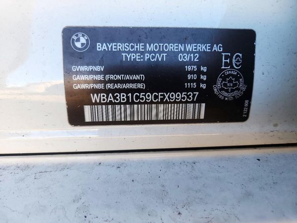 2012 BMW 320 — VINS